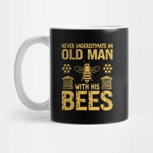 Bee Keeper An Old Man With His Bees Beekeeping Mug